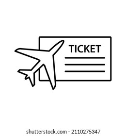 vector de icono de entrada. señal de billete de avión