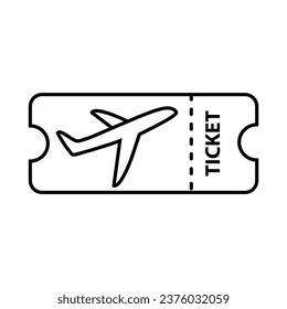 Kartensymbol, Vektorgrafik. Flugscheinzeichen