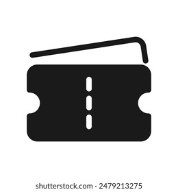 Ticket icon vector. Raffle ticket symbol. Trendy flat outline ui sign design. Thin linear graphic pictogram for web site, mobile application.