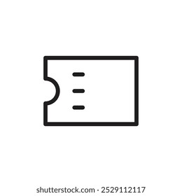 Ticket icon Vector set outline