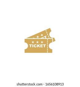 ticket icon vector sign isolated for graphic and web design. ticket symbol template color editable on white background.