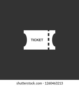ticket icon vector. ticket sign on black background. ticket icon for web and app