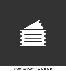 ticket icon vector. ticket sign on black background. ticket icon for web and app