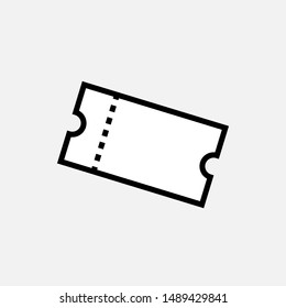 Ticket Icon - Vector, Sign and Symbol for Design, Presentation, Website or Apps Elements.