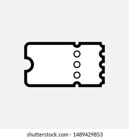 Ticket Icon - Vector, Sign and Symbol for Design, Presentation, Website or Apps Elements.