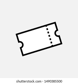 Ticket Icon - Vector, Sign and Symbol for Design, Presentation, Website or Apps Elements.