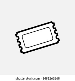 Ticket Icon - Vector, Sign and Symbol for Design, Presentation, Website or Apps Elements.