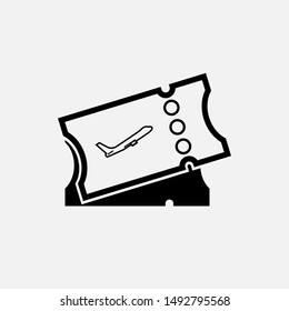 Ticket Icon - Vector, Sign and Symbol for Design, Presentation, Website or Apps Elements.