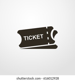 Ticket icon. vector sign symbol on white background
