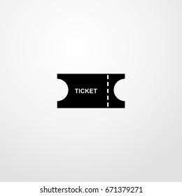 ticket icon. vector sign symbol on white background