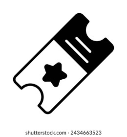 Vector de icono de ticket. Ilustración estándar.