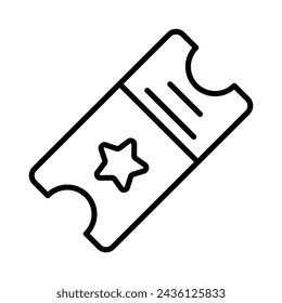 Vector de icono de ticket. Ilustración estándar.
