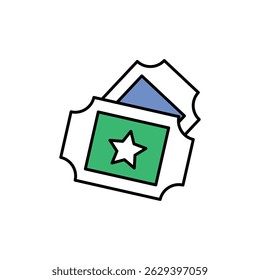 Ticket Icon vector stock illustration