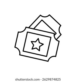Ticket Icon vector stock illustration
