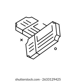 Ilustração de stock de vetor de ícone de tíquete
