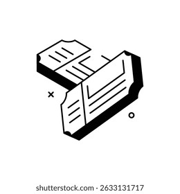 Ticket Icon vector stock illustration