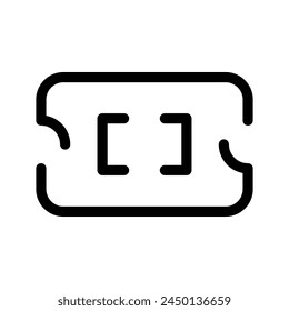 Ticket Icon Vector Symbol Design Illustration