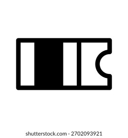 Illustration zum Entwurf eines Vektorsymbols eines Tickets