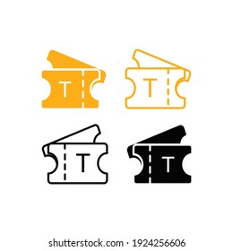 Ticket icon vector symbol illustration