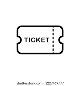 Ticket icon vector. Ticket symbol. Trendy flat ui sign design graphic pictogram for web site, mobile application. Logo illustration.