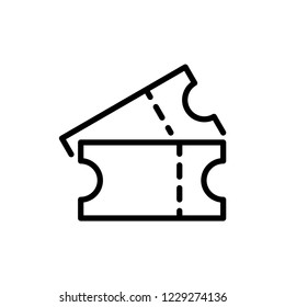 Ticket icon vector. Ticket symbol. Trendy flat ui sign design graphic pictogram for web site, mobile application. Logo illustration.