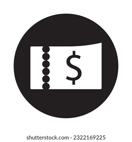 ticket icon vector template illustration logo design