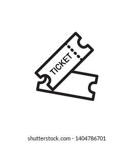 ticket icon vector template trendy