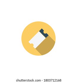 Ticket Icon Vector in Trendy Flat Style. Coupon Symbol Illustration
