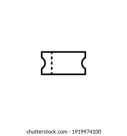 Ticket icon vector for web, computer and mobile app