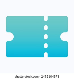 Icono de billete, Vector de cupón, cupón de descuento, Vector de degradado aislado.