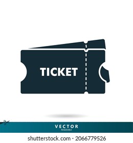 Ticket icon, voucher icon. Vector illustration. eps10