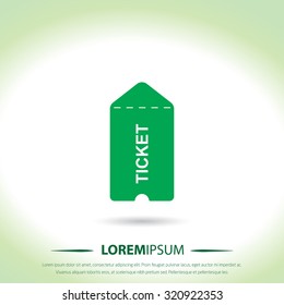 Ticket icon for web and mobile