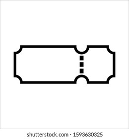 Ticket icon with a white background. eps 10
