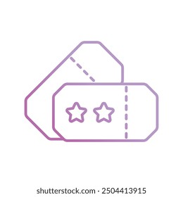 Icono de ticket con fondo blanco Vector Ilustración de stock
