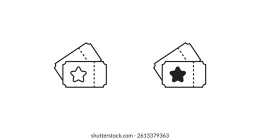 ticket icon with white background vector stock illustration