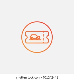 Ticket icon.gradient illustration isolated vector sign symbol