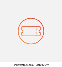 Ticket icon.gradient illustration isolated vector sign symbol