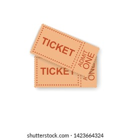 Ticket icons isolated. Vector illustration. vector graphics of tickets for cinema, plane, theater, cinema