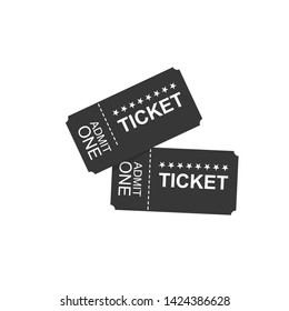 Ticket icons isolated. Vector illustration. vector graphics of tickets for cinema, plane, theater, cinema
