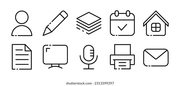 Ticket icons. Line icon, black, tickets. Vector icons.