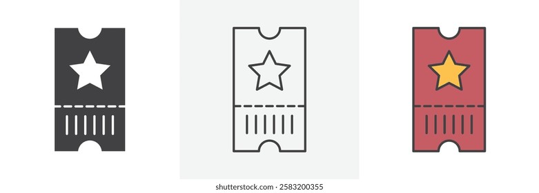 Ticket icons pack for website designs