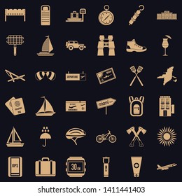 Ticket icons set. Simple style of 36 ticket vector icons for web for any design