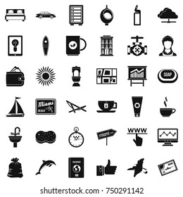 Ticket icons set. Simple style of 36 ticket vector icons for web isolated on white background