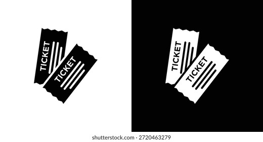 Conjunto de iconos de boleto. iconos vectoriales diseñados en estilo relleno