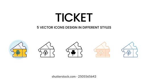 Ticket icons set vector illustration. vector stock