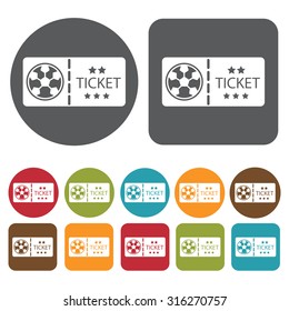 ticket icons set. Vector Illustration eps10. 