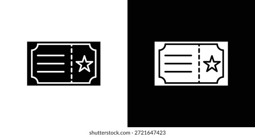 Iconos de tickets. Vector Plantilla Ilustración Símbolo Píxeles Perfecto