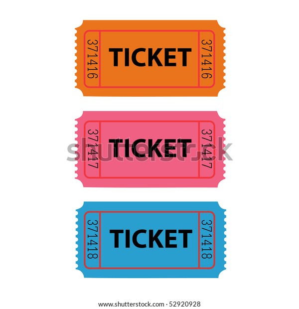 Ticket Illustration Stock Vector (Royalty Free) 52920928 | Shutterstock