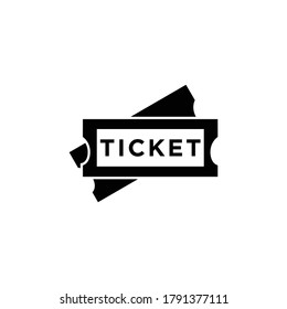 ticket illustration with a simple but familiar shape, can be used for logo and icon designs
