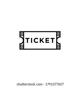 ticket illustration with a simple but familiar shape, can be used for logo and icon designs